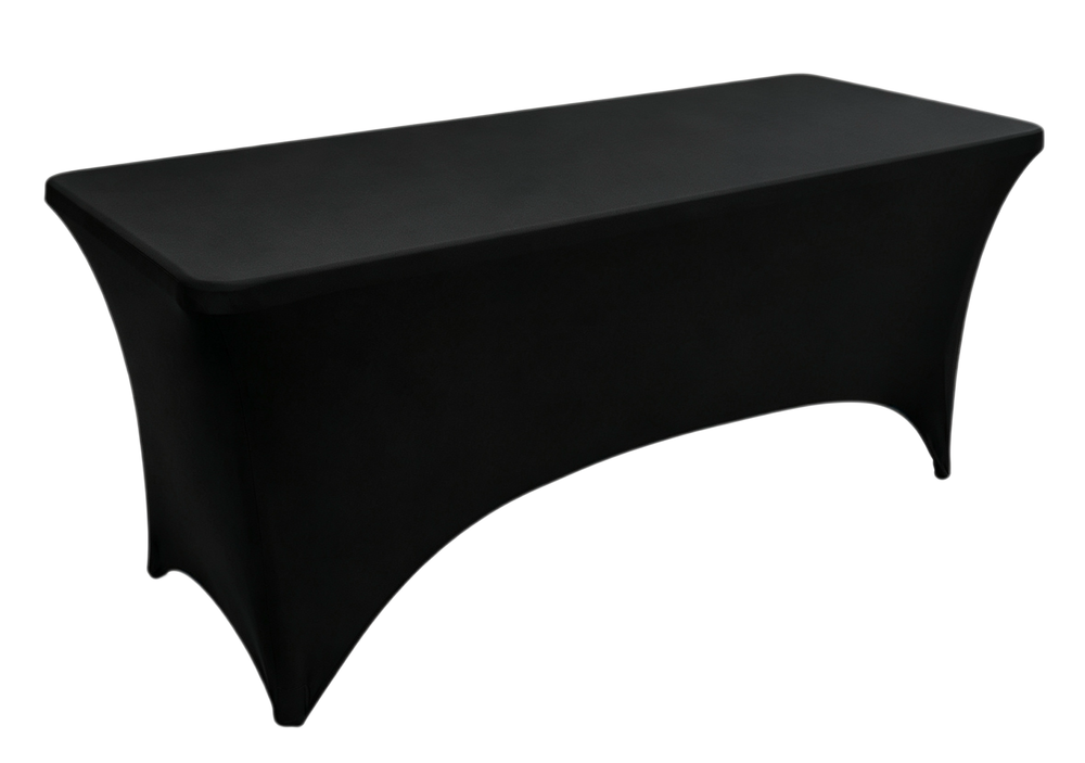 6 ft Spandex Table Cover – Black