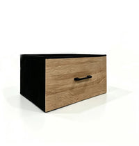 Nova Storage Drawer with Handle, 39×27.4×21 cm, Brown & Black – angled view