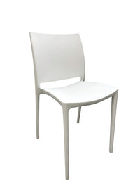 Lucca Armless Chair – White, front view