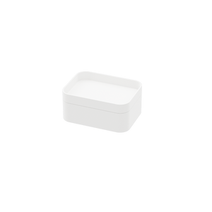 Plastic Case with Lid, 15×11×6.5 cm, White