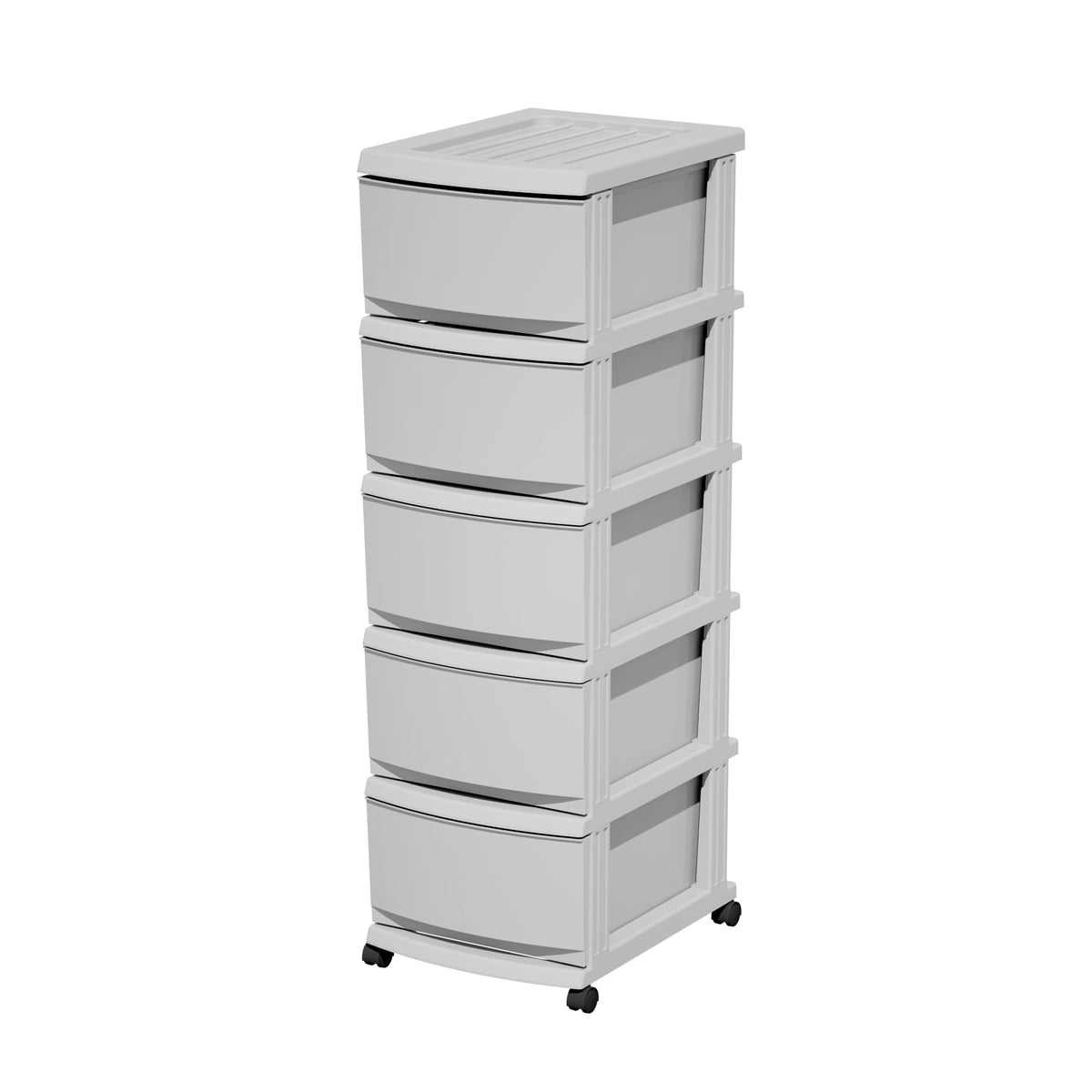 5-Layer Storage Cabinet, 43×34×105 cm – Grey
