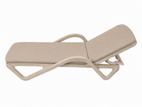 Marcolo Marbella sun lounger with beige cushion, side view