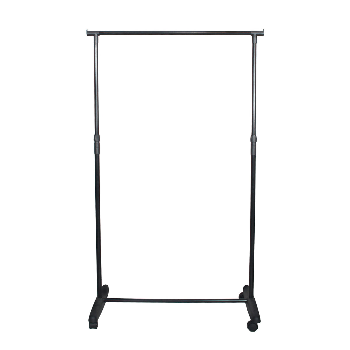 Easy Garment Rack with Wheels, 80×42×165 cm, Black – front view