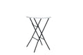 80 cm Round Folding Cocktail Table, White