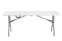 6 ft Folding Table, 180×68×74 cm, White – front view