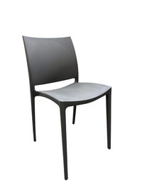 Lucca Armless Chair – Grey, front view
