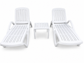 Marbella Sun Lounger Set: 2 Loungers + Side Table