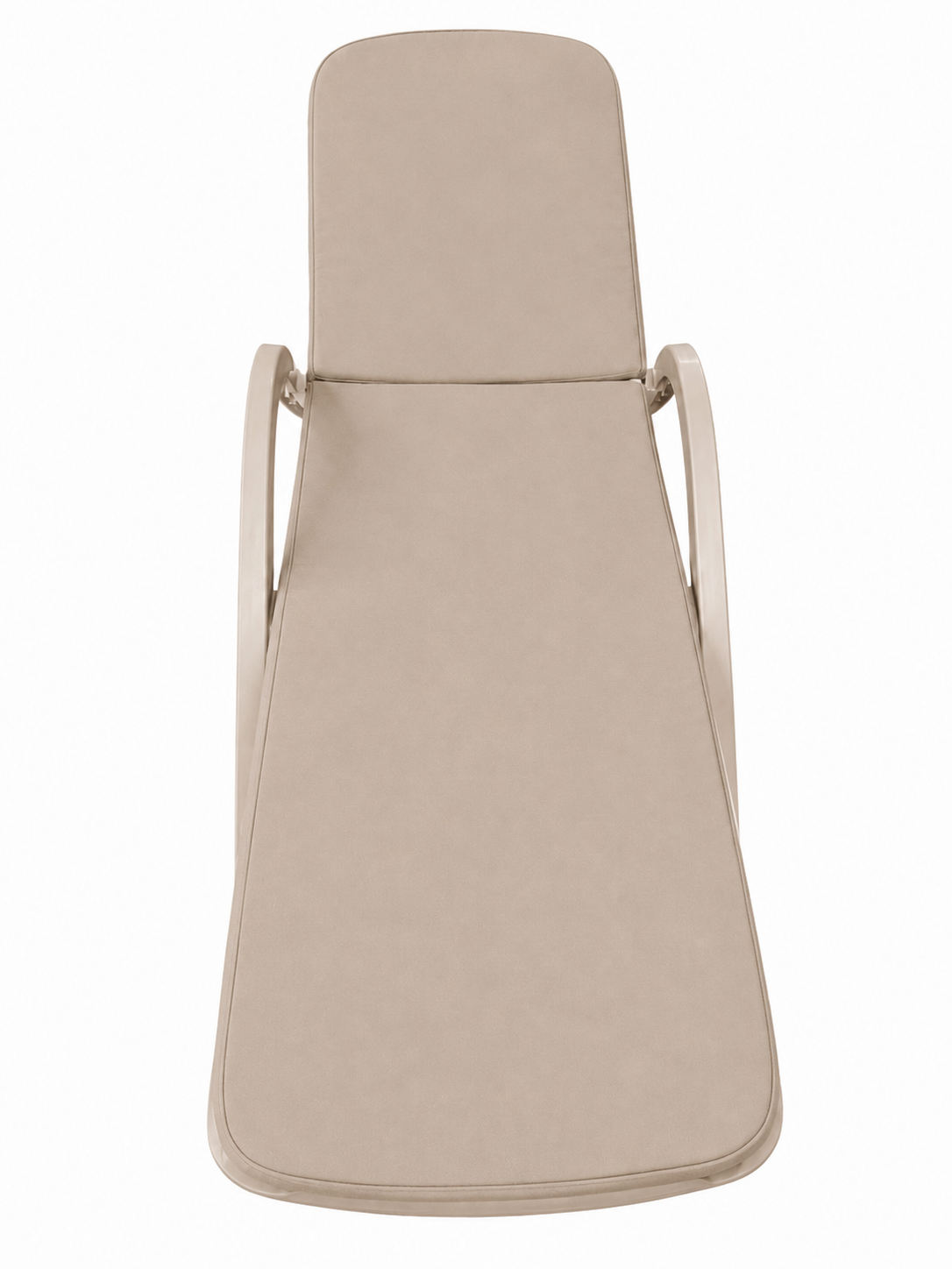 Marbella sun lounger, beige, top view with beige cushion (sold separately)
