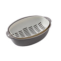 2-in-1 Colander with Bowl for Washing, Straining and Serving