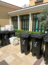 240L Heavy-Duty Wheeled Bin with Central Foot Pedal & Lid – lifestyle image 3
