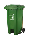 120L Heavy-Duty Pedal Dustbin – Outdoor & Indoor Waste Bin with Wheels, UV-Resistant HDPE Plastic