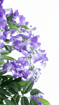 Purple artificial Douhua tree flowers by Marcolo brand.