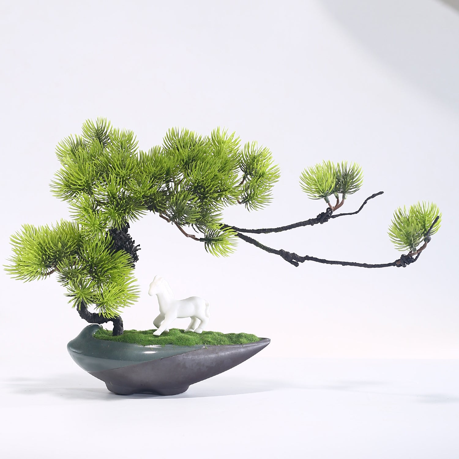 Artificial Pine Tree 23cm Compact Indoor Decorative Accent