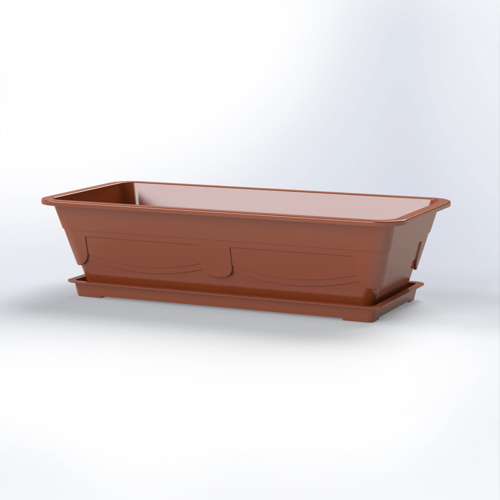 Rectangular Balcony Planter – 57 cm Weatherproof & Stylish Plastic Plant Pot