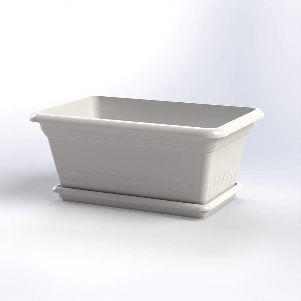 Rectangular Plant Pot – 65 cm Large, Weatherproof & Durable Plastic Planter for Outdoor & Indoor Use
