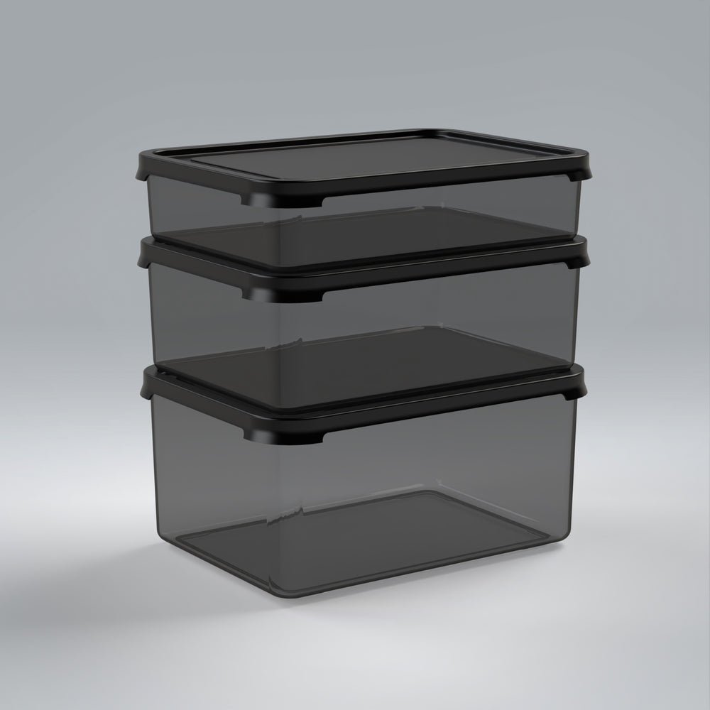 Rectangular Food Storage Containers – 3pcs Set, Leakproof & BPA-Free Kitchen Tupperware
