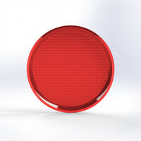 Marcolo Moon round serving tray, red