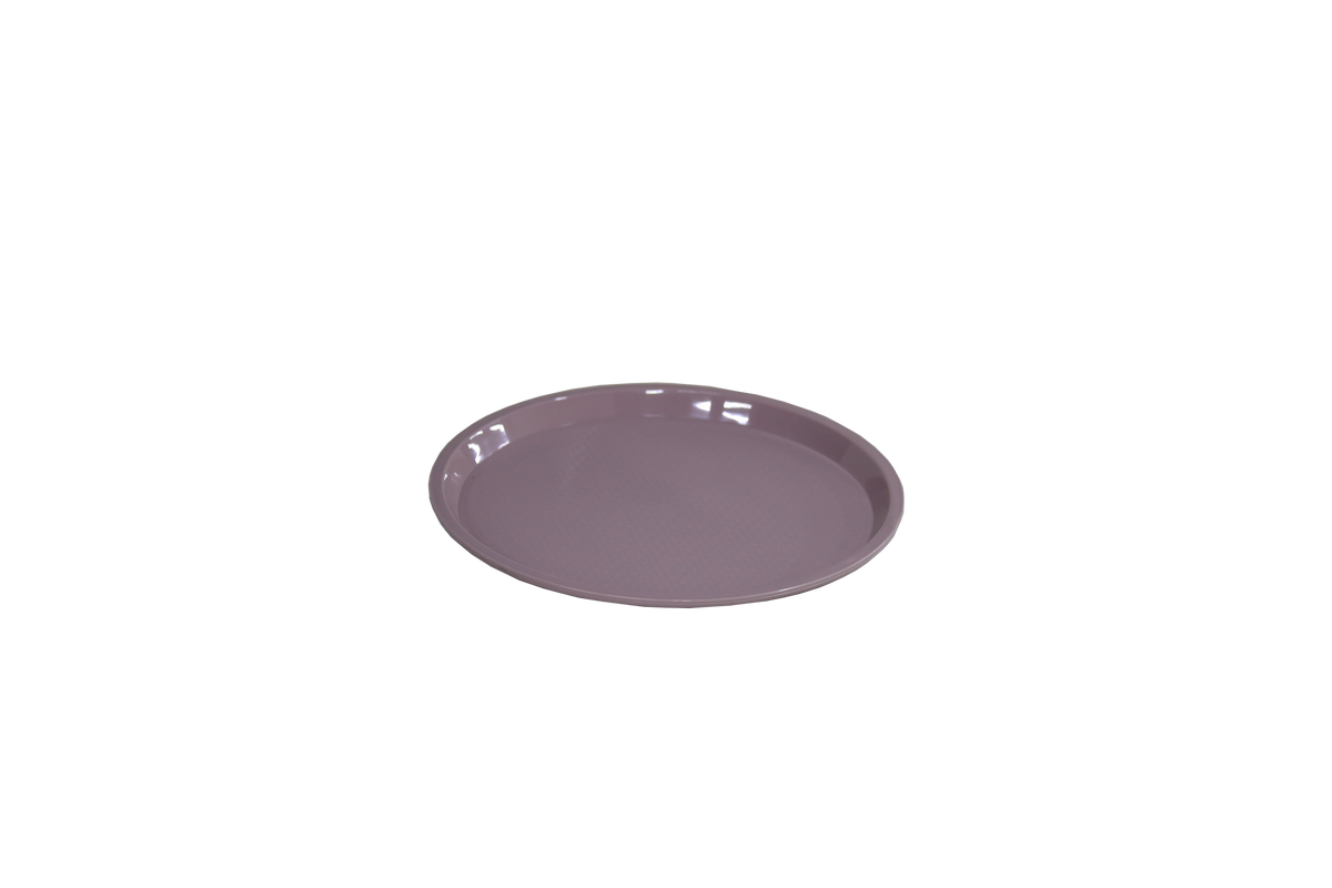 Marcolo round mauve plastic tray