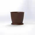 Rattan Round Flower Pot – 20 cm Durable, Stylish & Weather-Resistant Planter