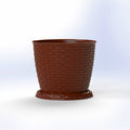 Rattan Round Flower Pot – 25 cm Durable, Stylish & Weather-Resistant Planter