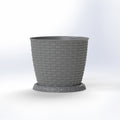 Rattan Round Flower Pot – 25 cm Durable, Stylish & Weather-Resistant Planter