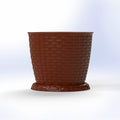 Rattan Round Flower Pot – 30 cm Large, Durable & Weather-Resistant Planter