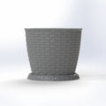 Rosa Rattan-Style Round Flower Pot, 30 cm