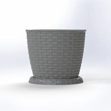 أصيص زهور دائري Rosa بتصميم الراتان، 30 cm