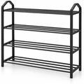 Easy Slim Metal Shoe Rack, Black