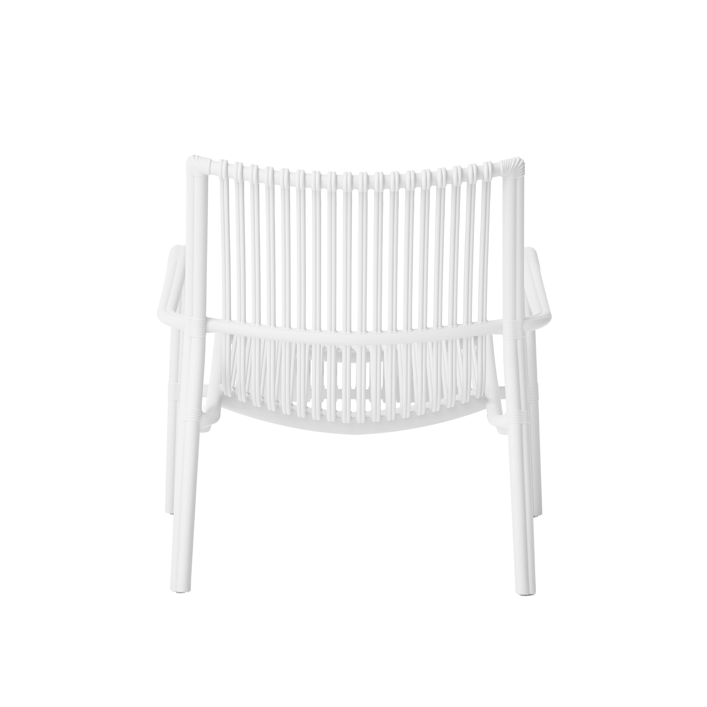 Linea Bistro Set – Modern Fiberglass-Reinforced Outdoor Seating with Coffee Table (White)