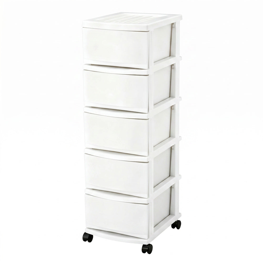 5-Layer Storage Cabinet, 43×34×105 cm – White
