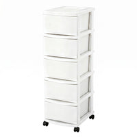 5-Layer Storage Cabinet, 43×34×105 cm – White