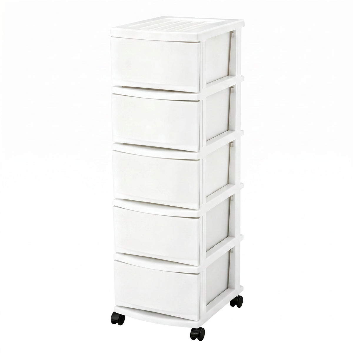 5-Layer Storage Cabinet, 43×34×105 cm – White