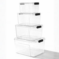 10L Super Clear PET storage box with locking lid - lid detail