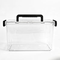 15L Super Clear PET storage box with locking lid - clear body