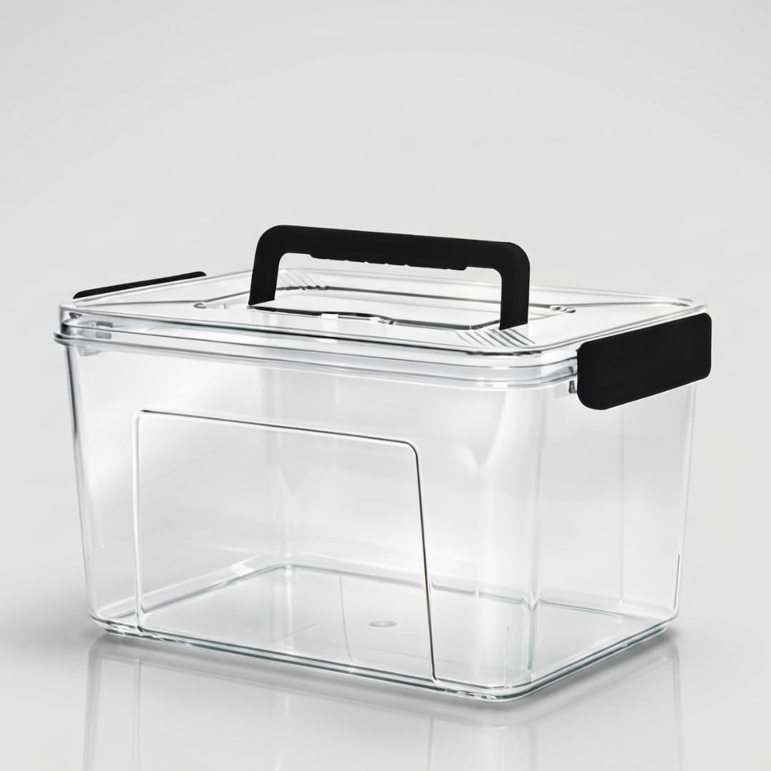25L Super Clear PET storage box with locking lid