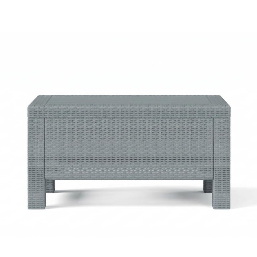 Grey Havana rattan-style coffee table