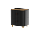 Modern 2-Layer Storage Cabinet with Wooden Top – Minimal Space-Saving Organizer