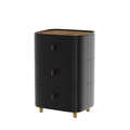 Modern 3-Layer Storage Cabinet with Wooden Top – Sleek Space-Saving Organizer