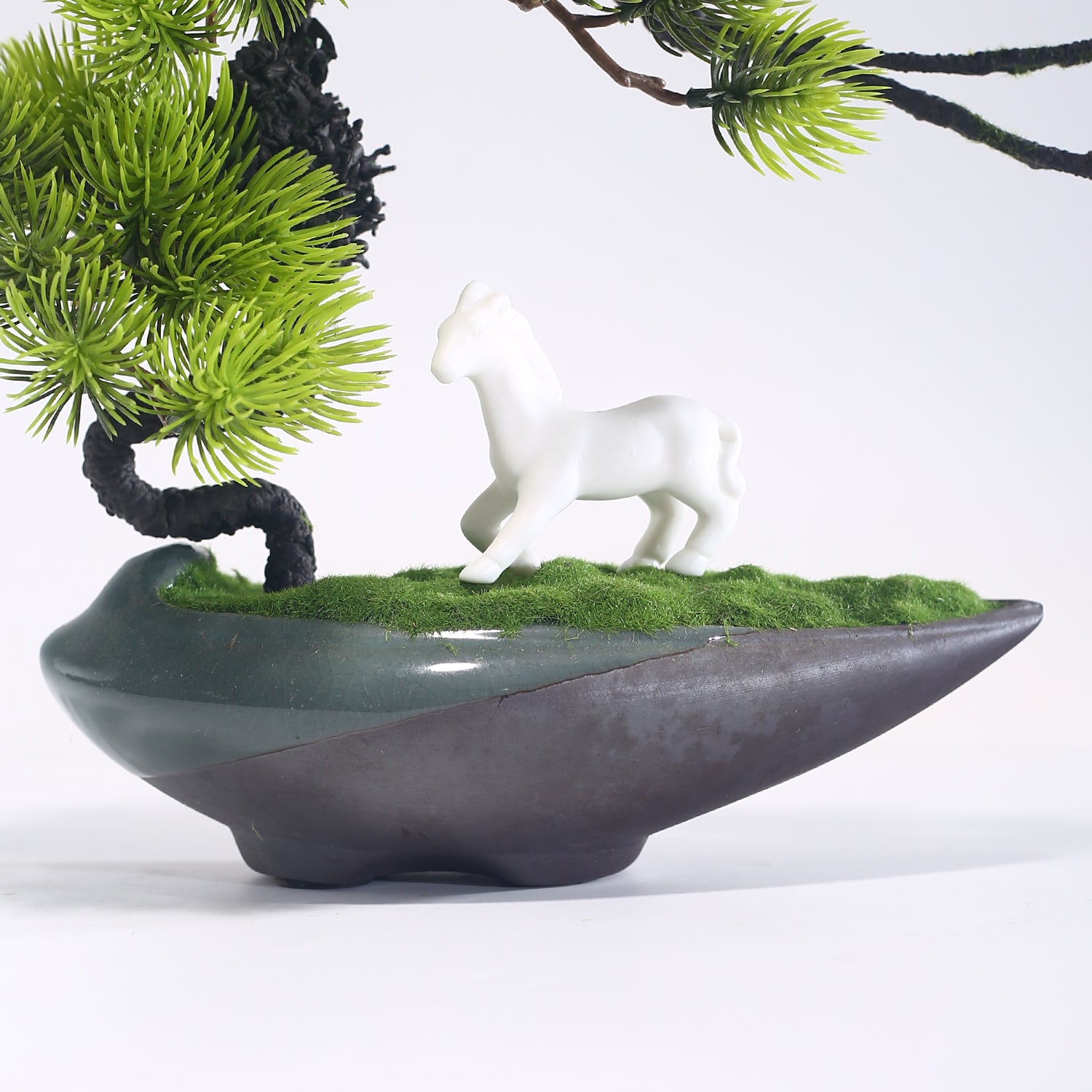 Artificial Pine Tree 23cm Compact Indoor Decorative Accent