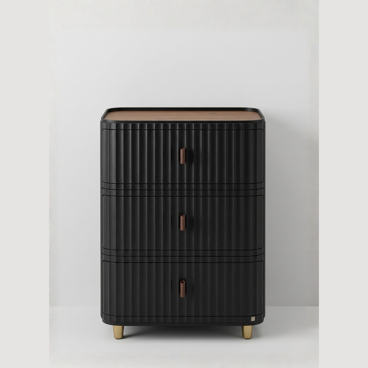Modern 3-Layer Storage Cabinet with Wooden Top – Sleek Space-Saving Organizer