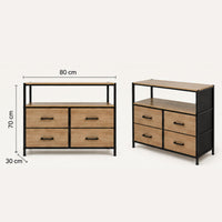 Casa 4-drawer dresser dimensions 80 × 30 × 70 cm