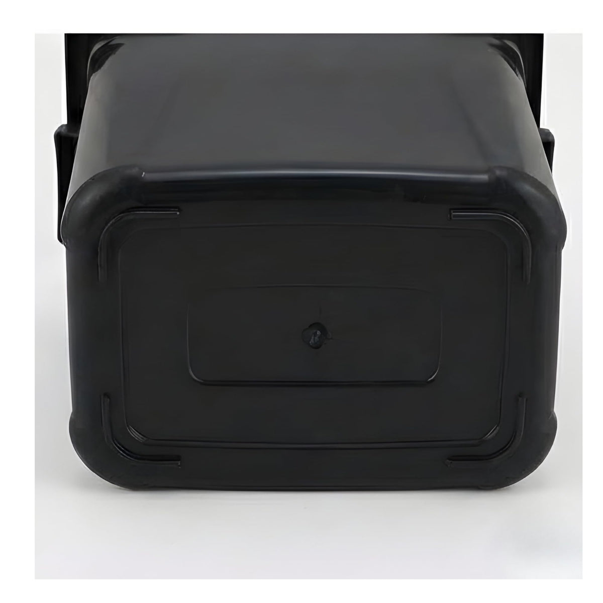 60L push-top waste bin - black, underside of the base