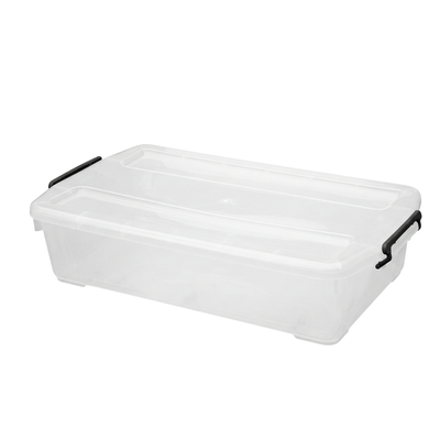 54L Slim Underbed Storage Box with Wheels & Lid