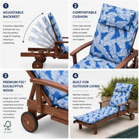 Phuket wooden sun lounger features