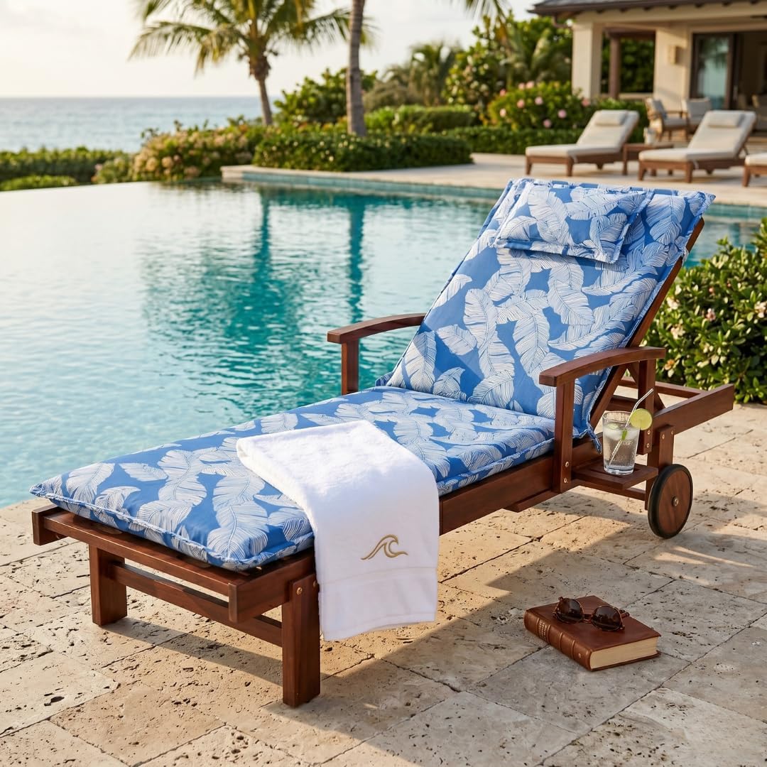 Phuket wooden sun lounger details
