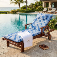Phuket wooden sun lounger details