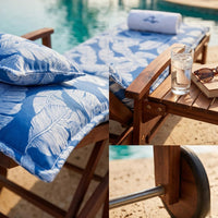 Phuket wooden sun lounger adjustable backrest