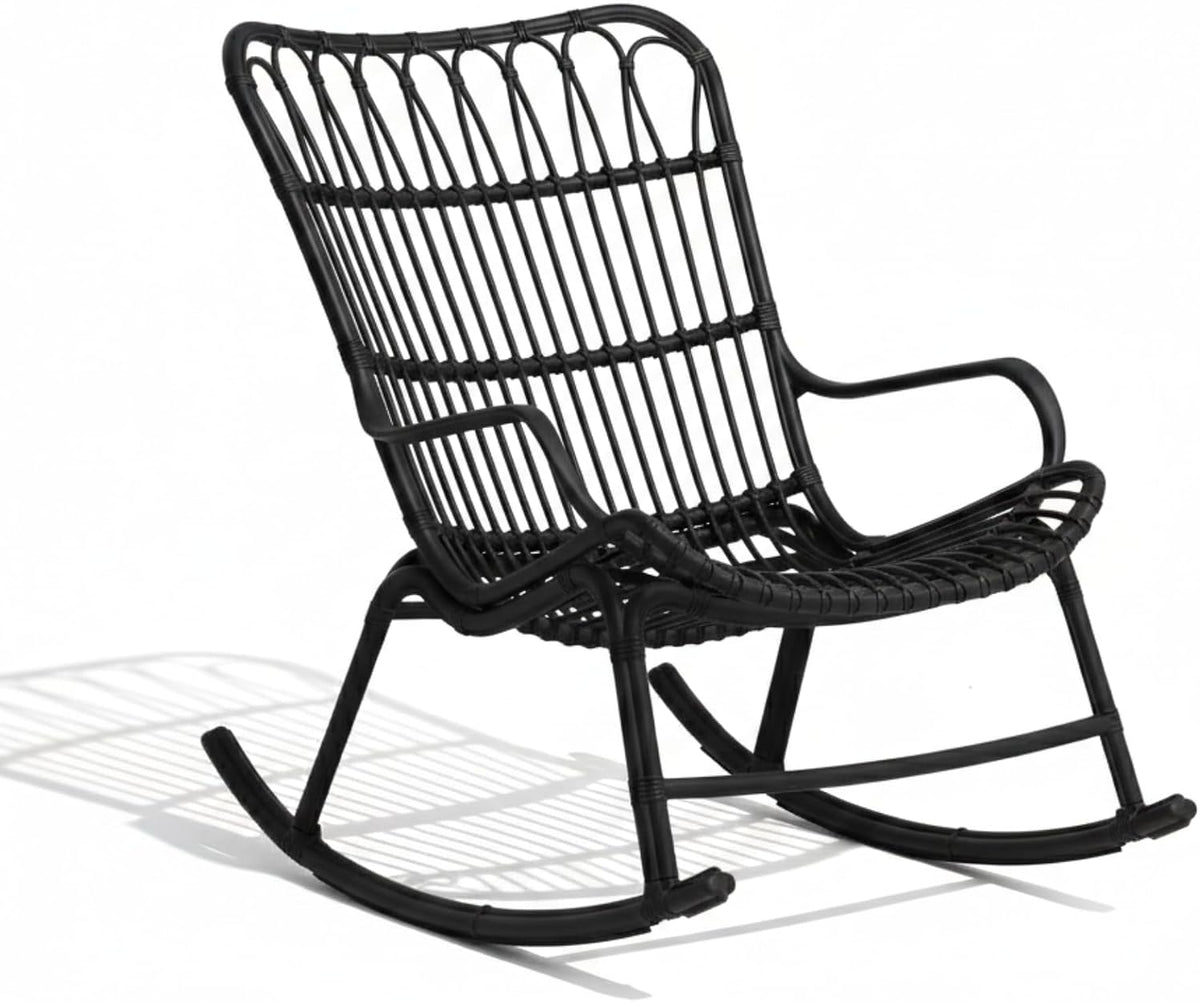Serena outdoor rocking chair set, Black