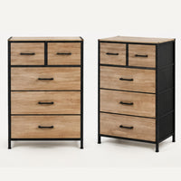Casa 5-drawer dresser front and angled views